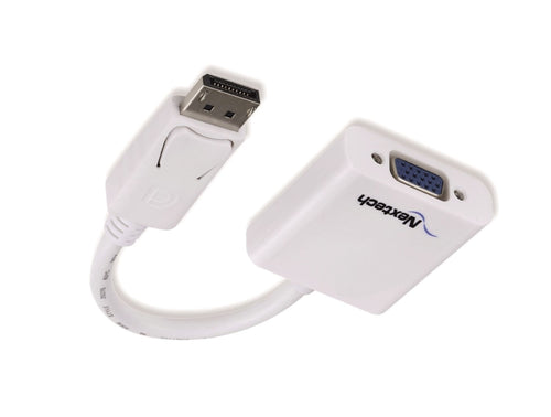 Nextech Display Port to VGA (F) Adapter | 1080 P converter compatible with Computer, Desktop, Laptop, PC, Monitor, Projector and more | Compact, Durable ABS Design