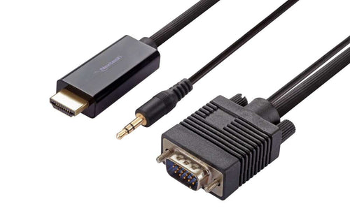 Nextech HDMI (M) to VGA (M) + Audio + Power Adapter Cable for Computer, PC, Laptop, Monitor