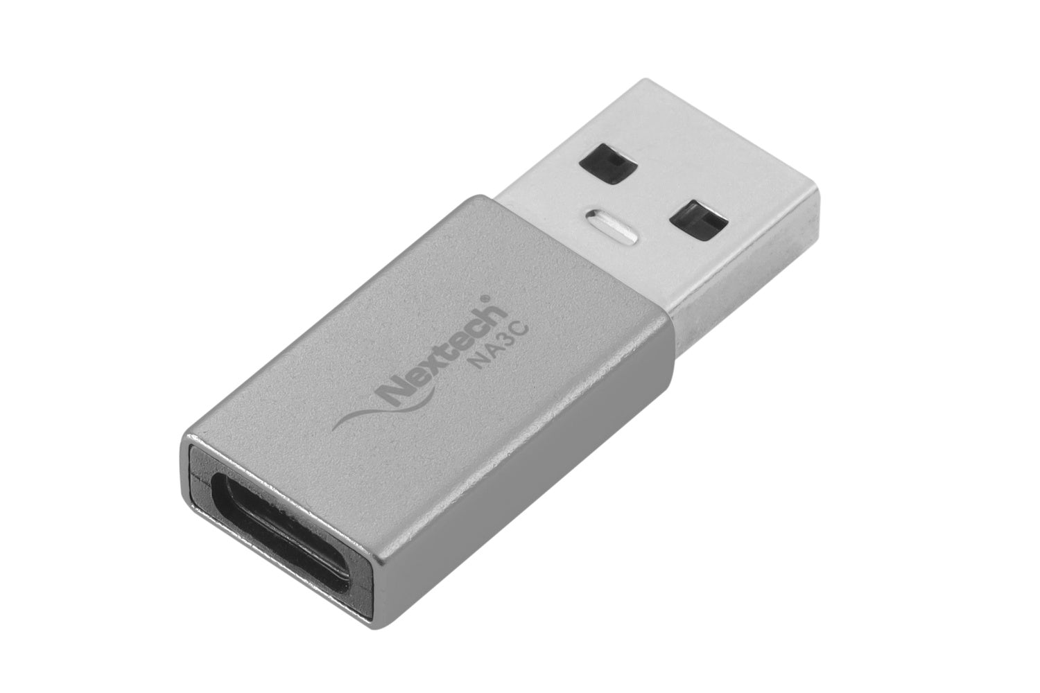 Nextech USB3.0 (Male) to USB-C (Female) Converter with 5Gbps High Data Transfer Speed, Compatiable with Laptops, Tablets, Smartphone, Chargers and More Devices (Grey)