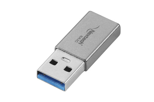 Nextech USB3.0 (Male) to USB-C (Female) Converter with 5Gbps High Data Transfer Speed, Compatiable with Laptops, Tablets, Smartphone, Chargers and More Devices (Grey)