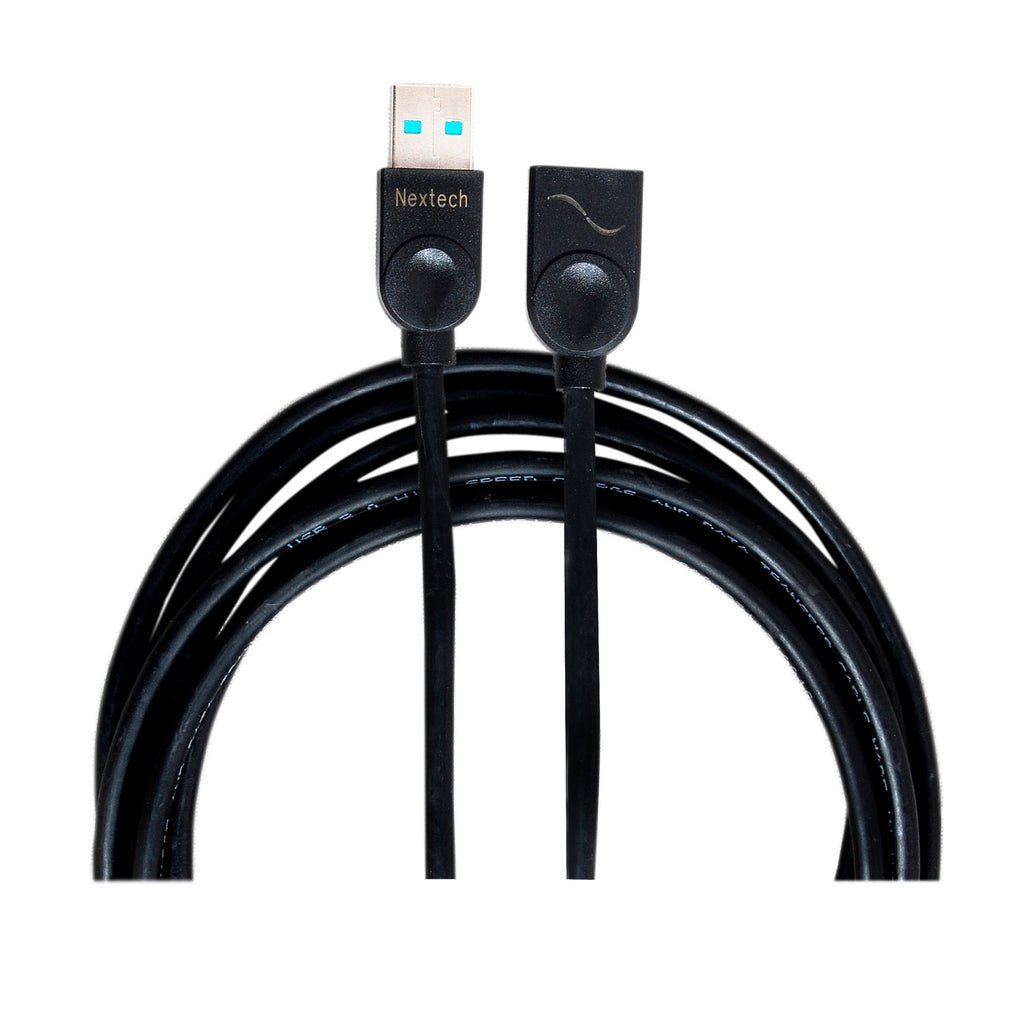 Nextech USB 3.0 Male to Female Extension Cable | High Speed Extension Cable | Data Transfer Speed upto 5Gbps | Black