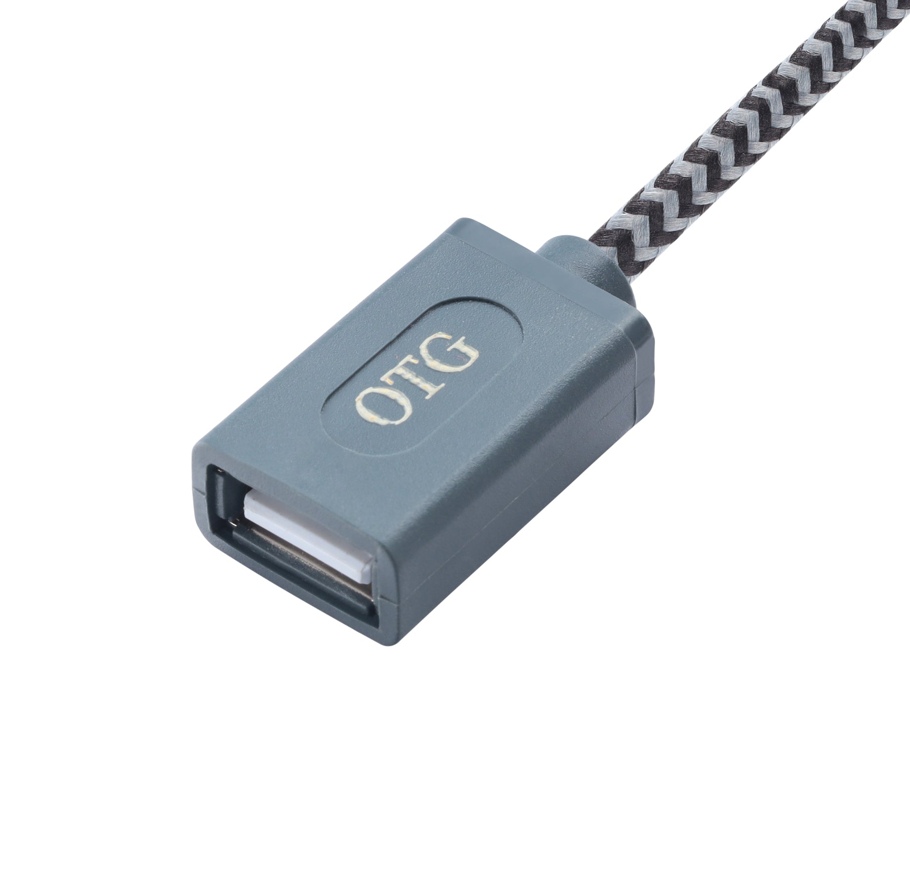 Nextech 30cm Braided USB Type-C OTG Cable | Fast Charging & 480Mbps Data Transfer | Durable & Compact, Grey