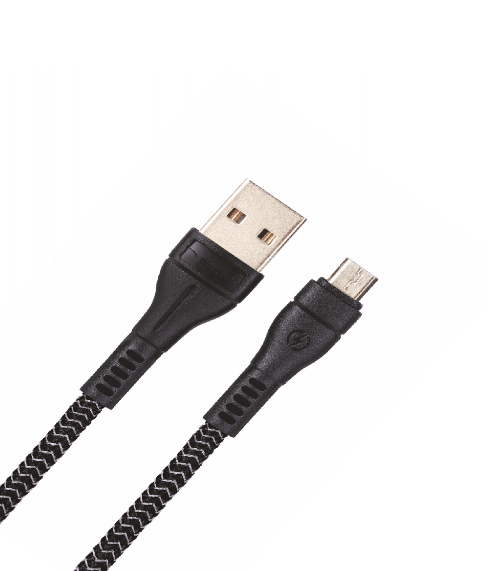 Nextech Braided Micro USB Cable | 28W Fast Charging & High-Speed Data Sync, 1.2M