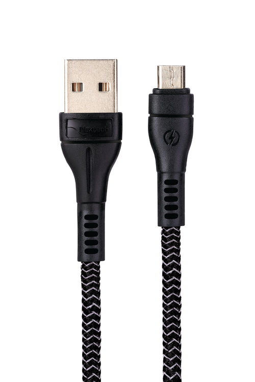 Nextech Braided Micro USB Cable | 28W Fast Charging & High-Speed Data Sync, 1.2M