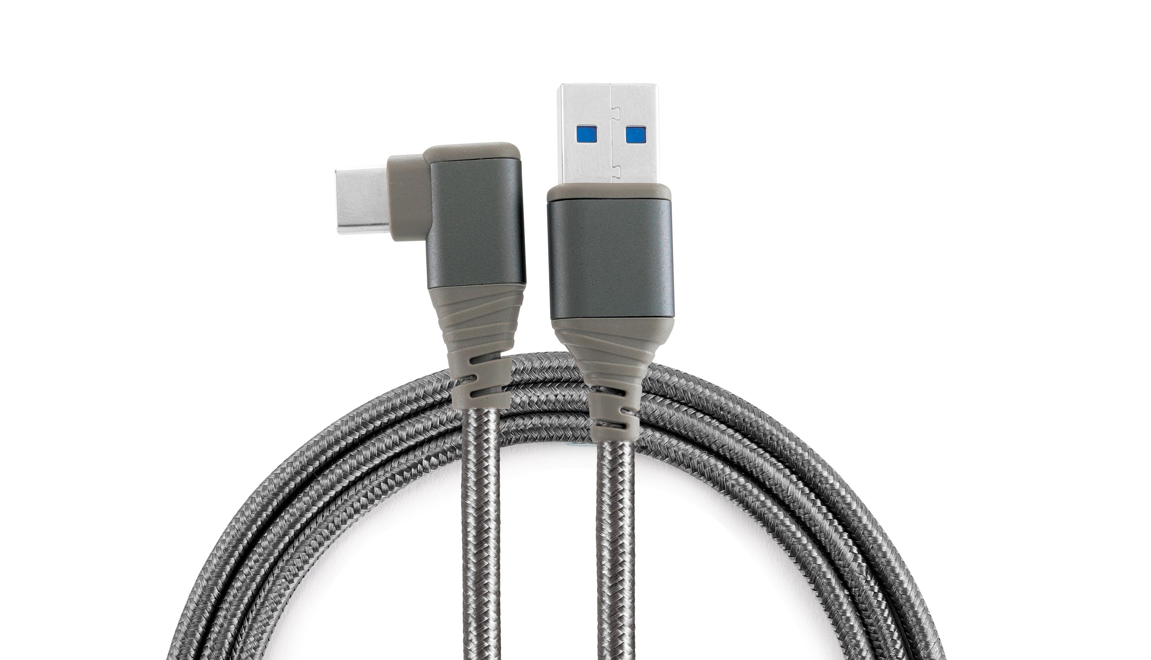Nextech USB-C Braided Cable – Fast Charge & 5Gbps Data Transfer, 1.5M, Space Grey