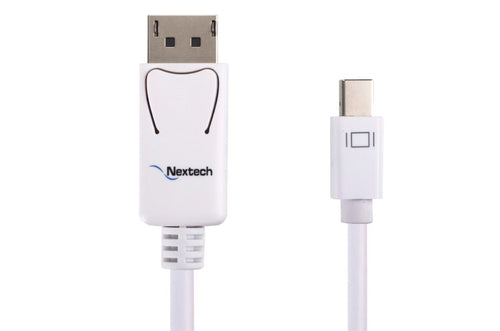 Nextech Mini DisplayPort (Male) to DisplayPort (Male) Cable 1.8M | Compatible with Laptop, Monitor, TV & Projector