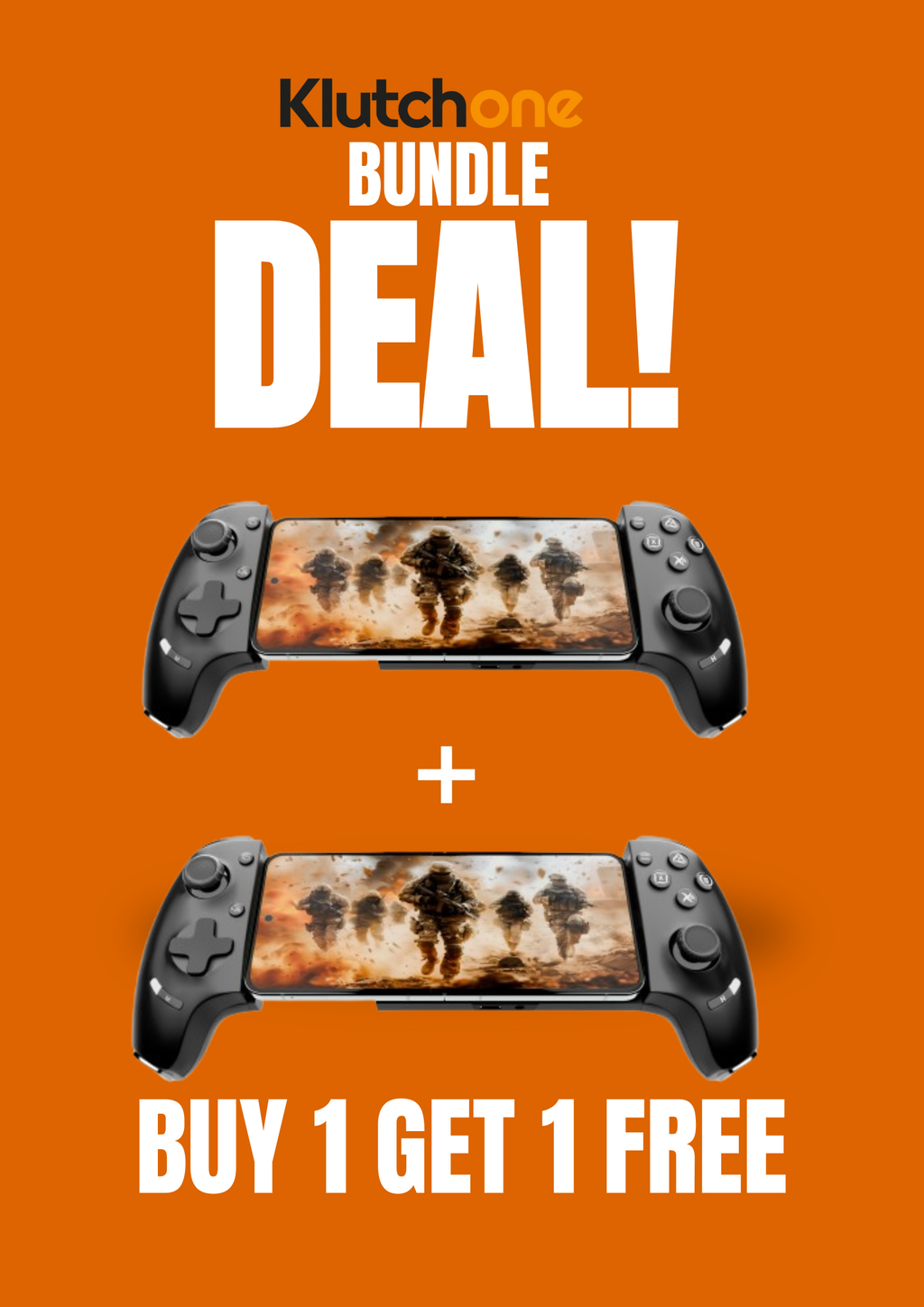 Buy 1 Get 1 Free | Nextech Klutch One Gamepad with iPhone 15 & Above/Android, XBOX, HID & Keymap Modes | Type C & Bluetooth Connectivity | Gaming Controller for Mobile, PC,Console | Mobile Gamepad & Mobile Controller