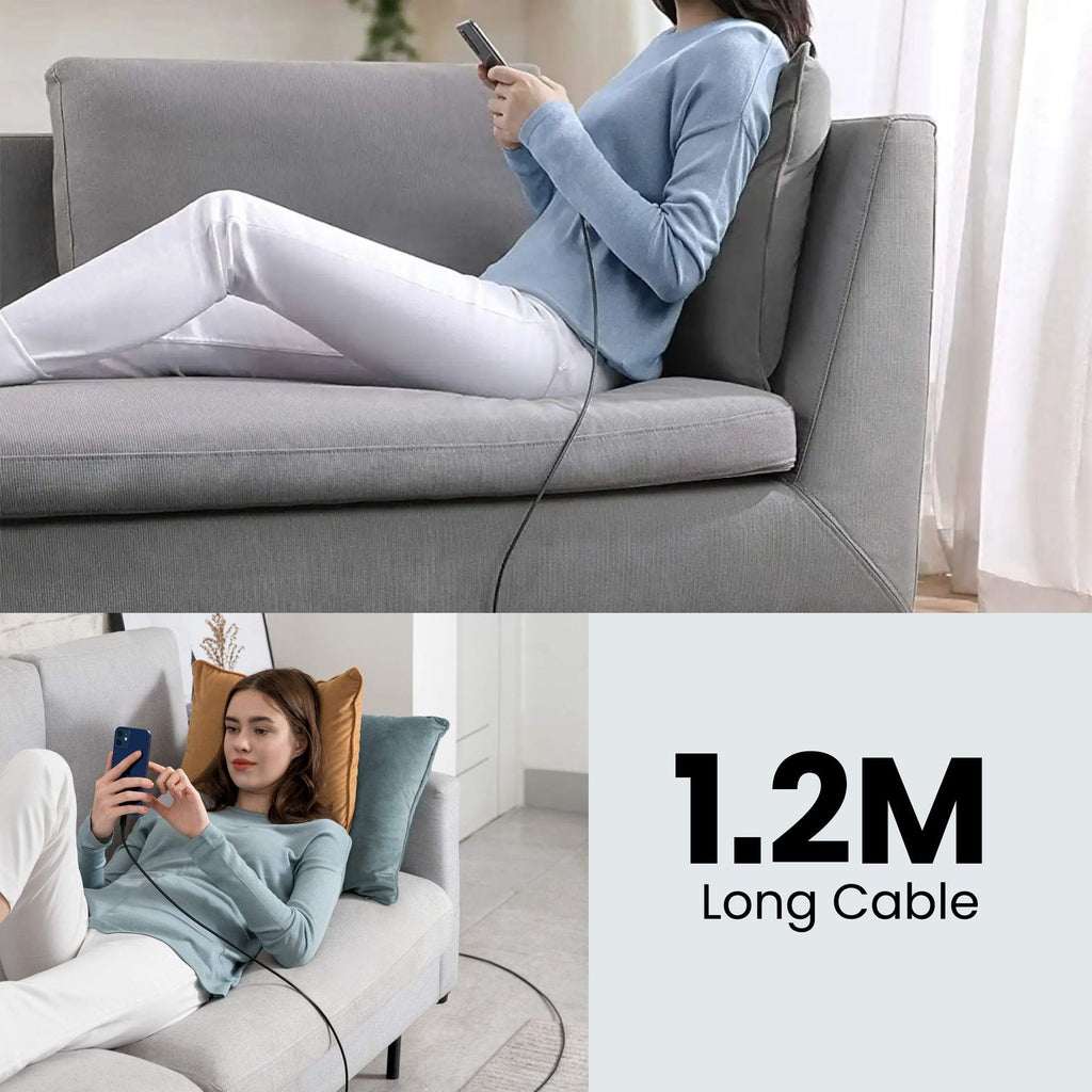 Nextech USB-C Braided Cable – Fast Charge & 5Gbps Data Transfer, 1.5M, Space Grey