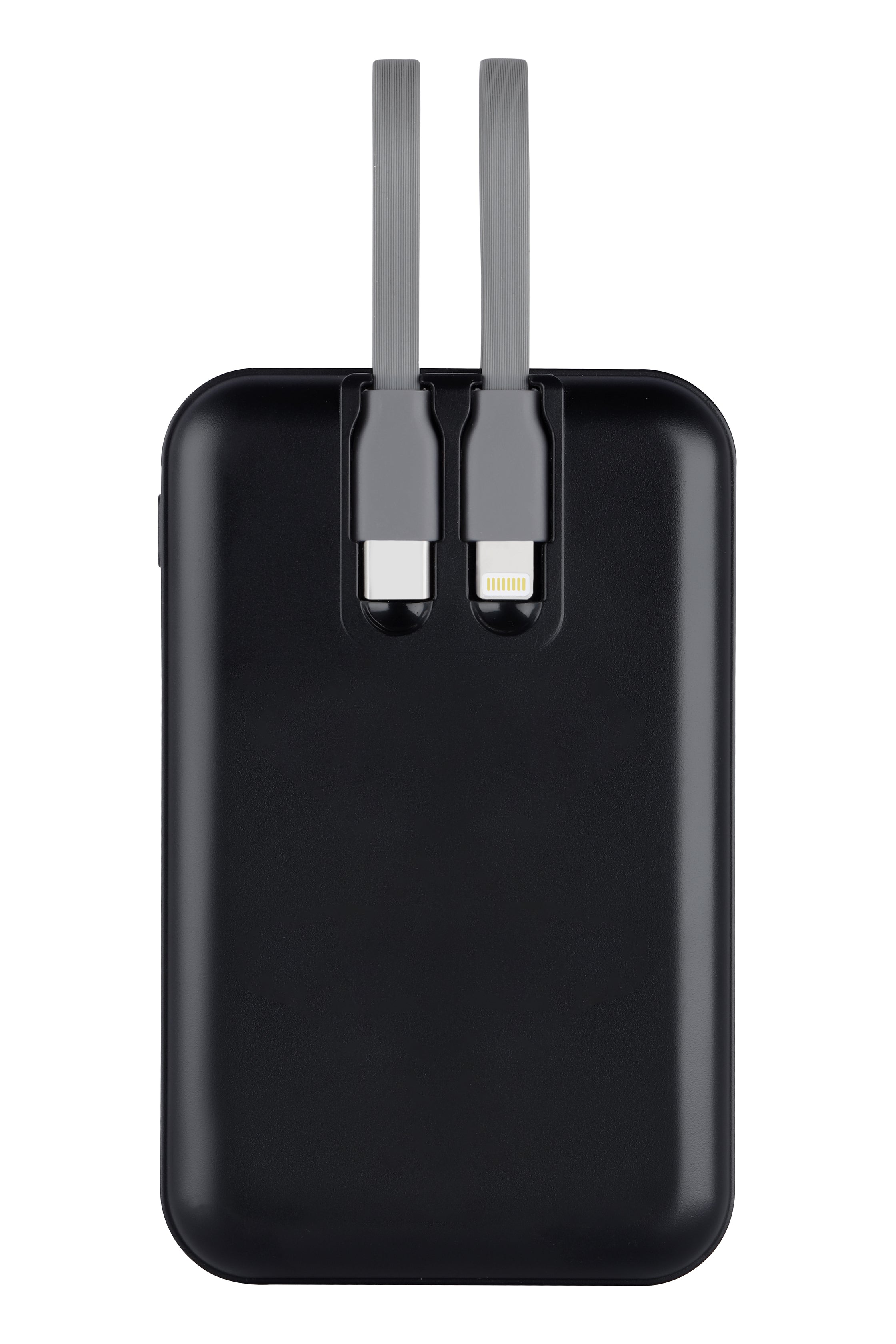 Nextech Pocket Rocket Power Bank 10,000mAh – Fast Charging, Built-in Type-C & Lightning Cables, Sporty Yellow