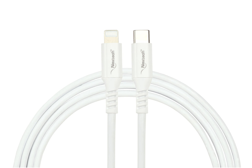 Nextech 20W USB-C to Lightning Cable | 1.2M Fast Sync & Charging for iPhone & iPad