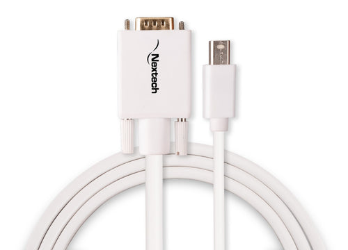 Nextech Mini Display Port to VGA Cable | Compatiable for Laptop, Monitor, Projector and more